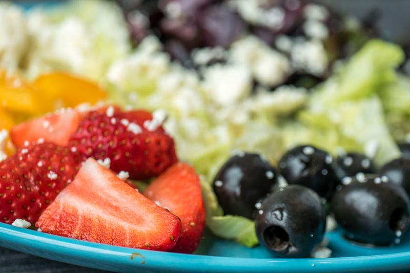 Greek Salad with feta cheese and olives