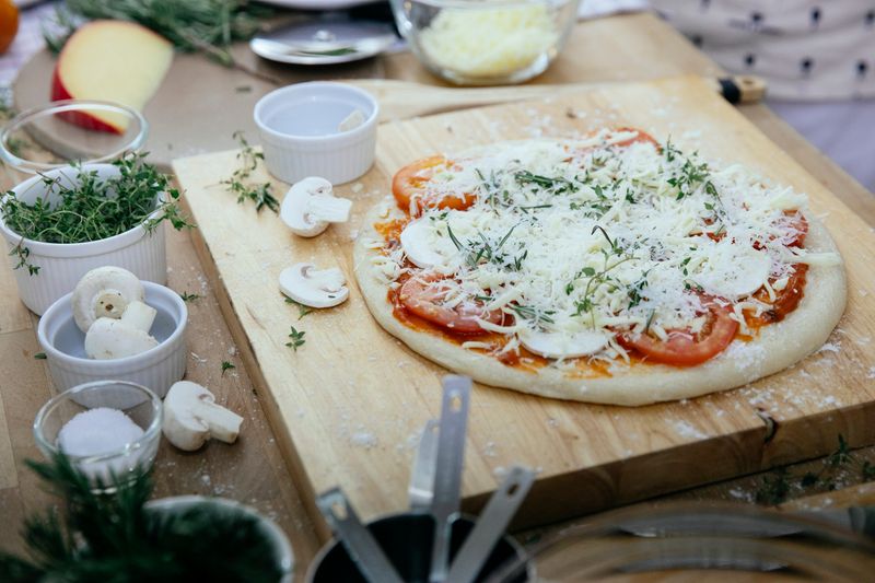 Margherita Classica pizza with fresh tomato and basil