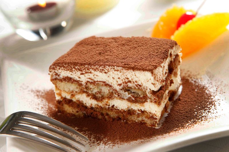 Classic Tiramisu Italian dessert with espresso